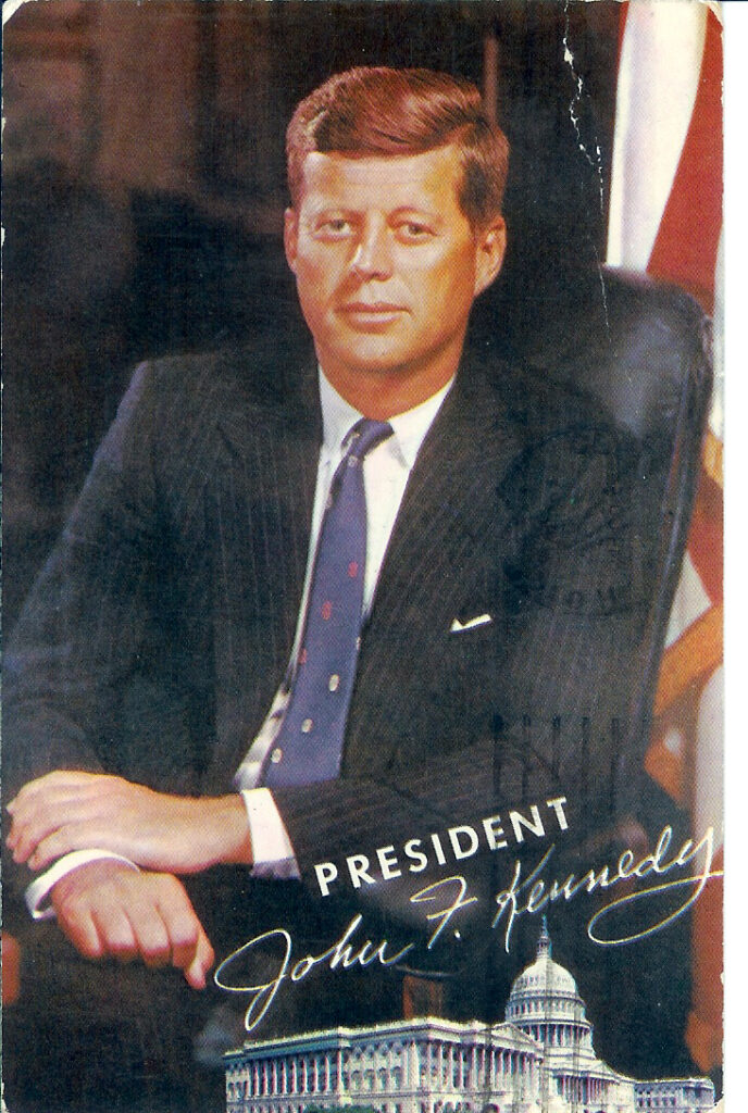 USA John F Kennedy protrait post card